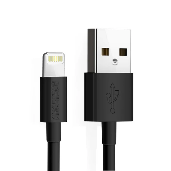Black CHOETECH MFi, кабель USB для iPhone 11 Pro Max 2.4A Быстрая зарядка USB кабель для передачи данных для iPhone X XR 8 7 6 XS Plus Max - Цвет: Black
