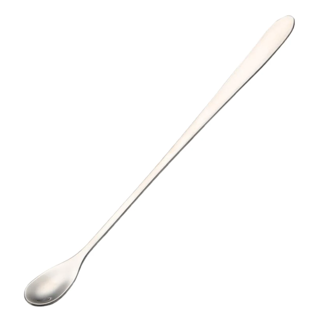 

Stainless Steel Stirring Spoons Mixing Long Handle Coffee Cold Drink Iced Tea Ice Cream Milkshake Dessert Spoon