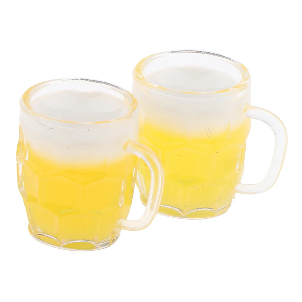 2 шт Многоцветный кукольный домик Миниатюрный кухонный напиток низкий пивной