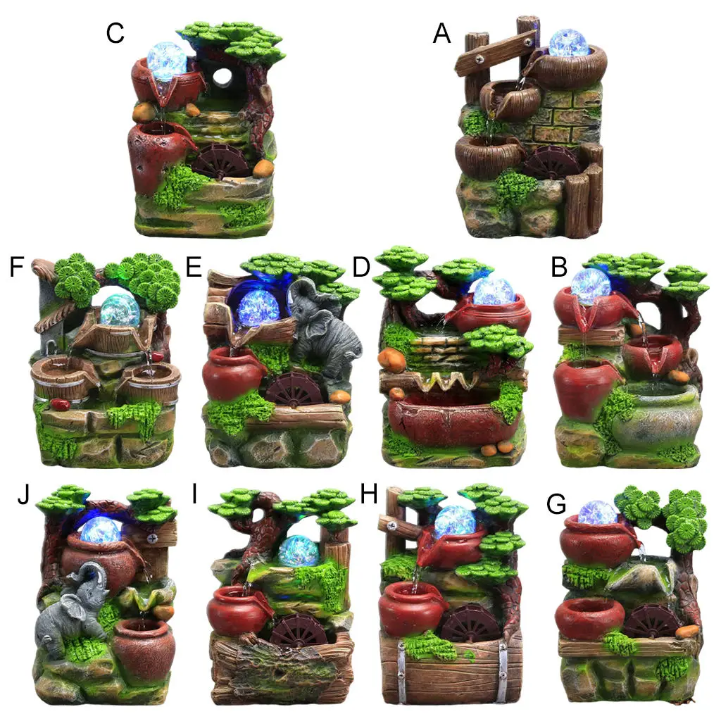 Настольный фонтан Водопад со светодиодный светильник шением | Дом и сад