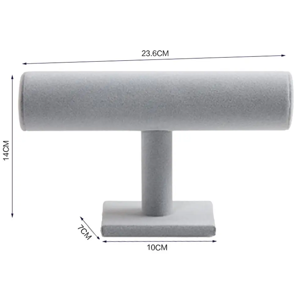 

Velvet Jewelry Display Rack Jewelry T-Bar Rack Jewelry Organizer Storage For Bracelet/Bangle/Wrist Watch/Necklace Display Stand