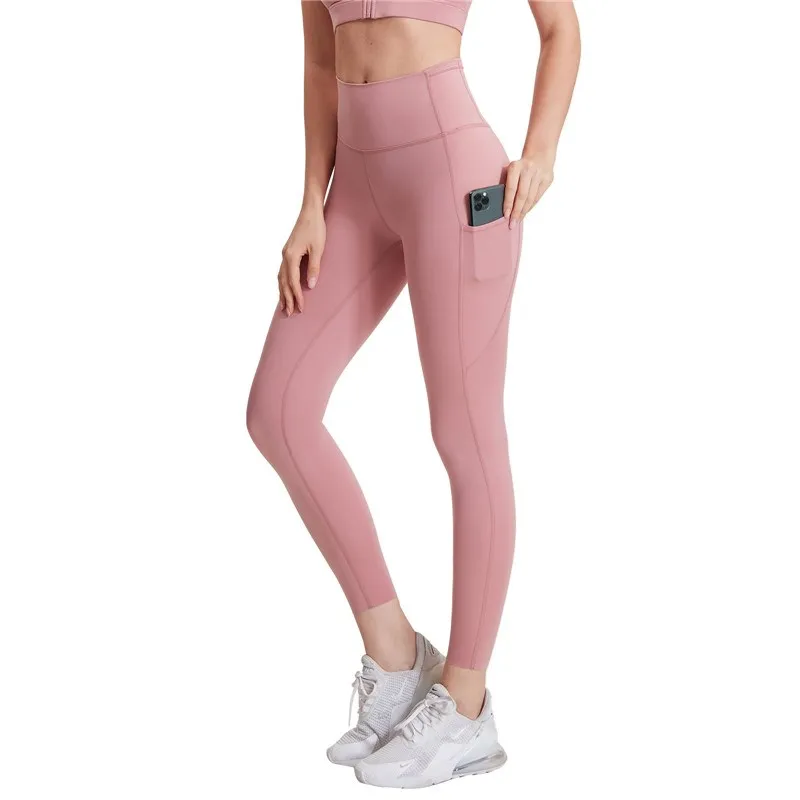 Vansydical женские мягкие Леггинсы для йоги с высокой талией, Компрессионные спортивные трико для тренировок, тренажерного зала, женские штаны для бега с карманами