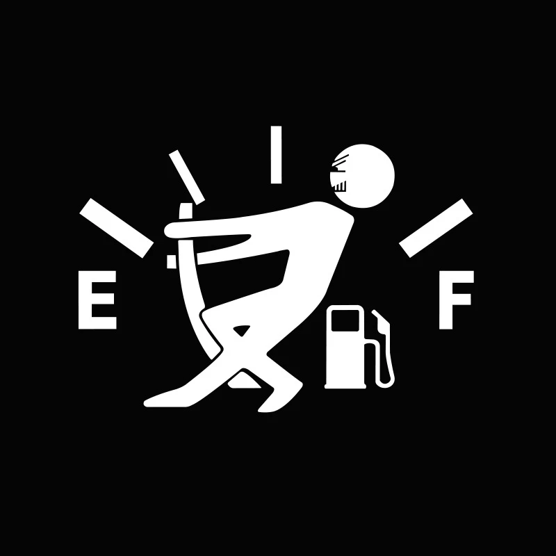 

2Pcs Funny Car Sticker Pull Fuel Tank Pointer To Full Hellaflush Reflective Vinyl Car Sticker Decal Car Exterior Accessories