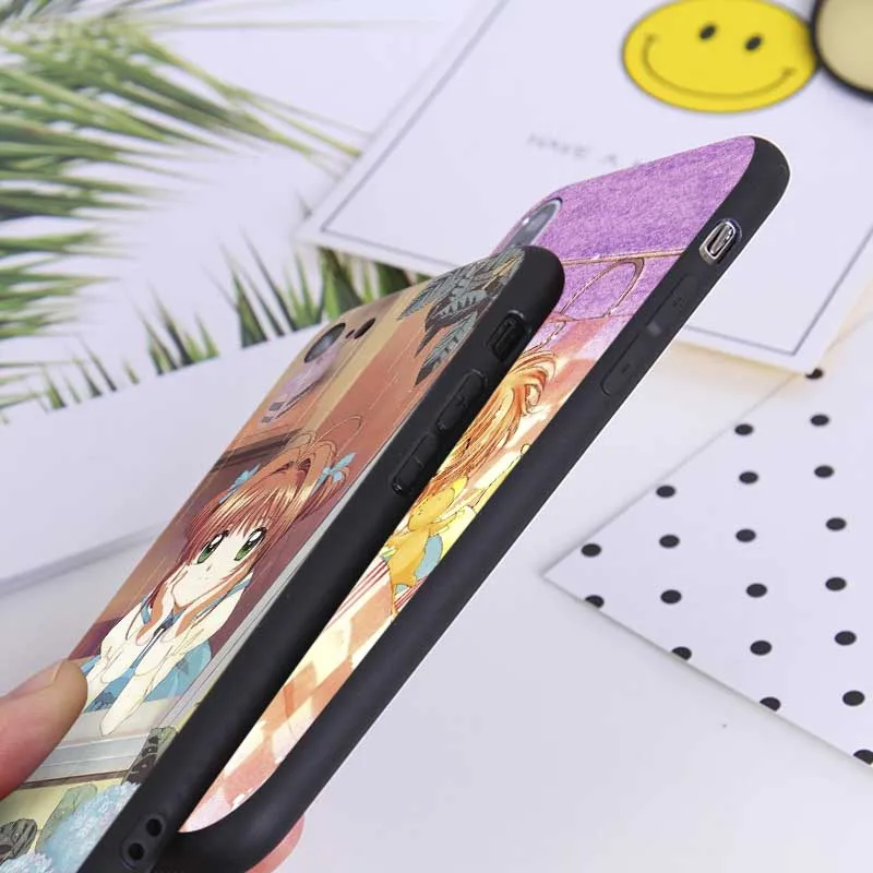 Для iPhone 11 11pro pro max 7 XR X 6S 8 XS MAX 6 plus SE 5s Мягкий силиконовый чехол для телефона cardcaptor