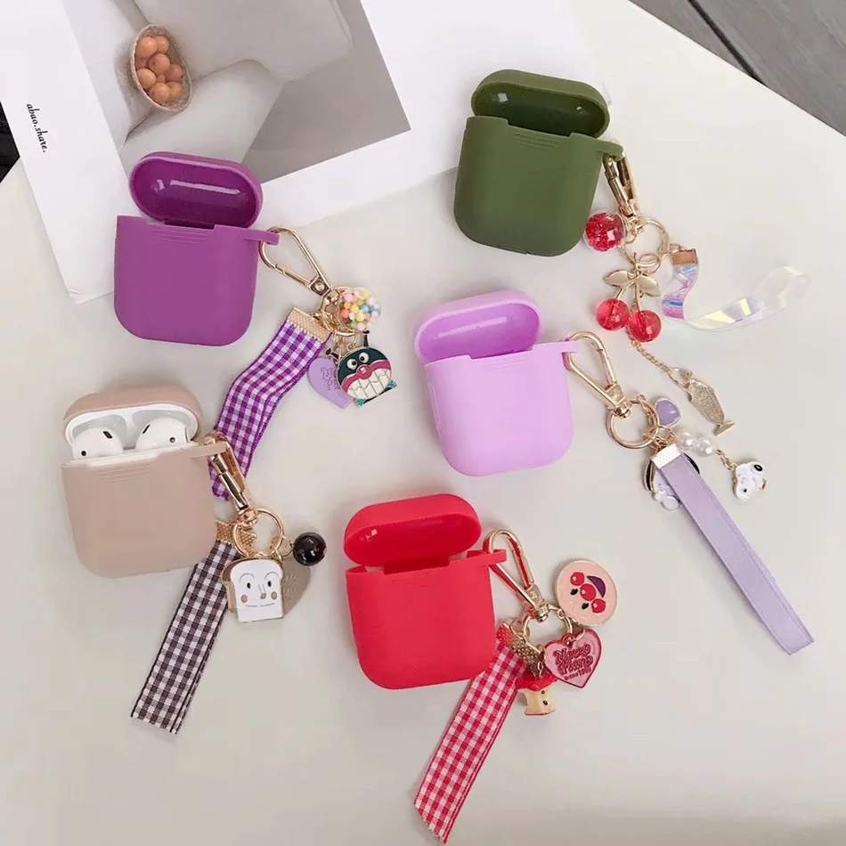 Чехол для наушников AirPods кожаный роскошный мультяшный чехол Apple Airpods 2 компактный