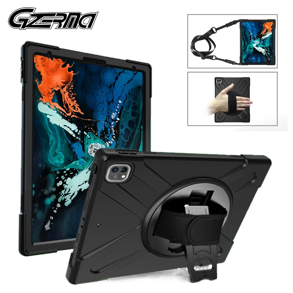Чехол GZERMA для iPad Pro 12 9 2020 чехол с ручным ремешком и плечевым ремнем вращающийся на