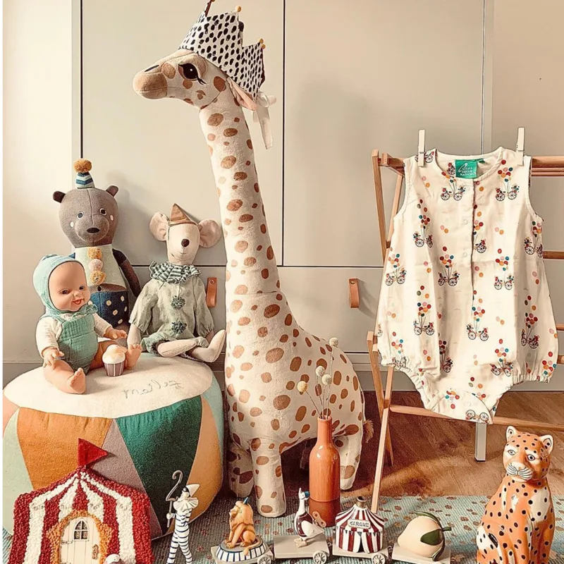 

Kawaii Giraffe Plush Toys Soft Cartoon Giraffe Stuffed Doll Cute Animal Push Doll Christmas New Year Gifts For Kids