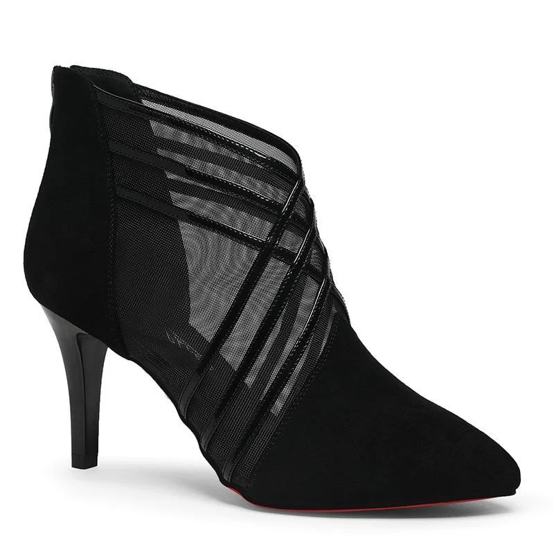 Новое поступление 2019 года Женские летние ботильоны из сетчатого материала на