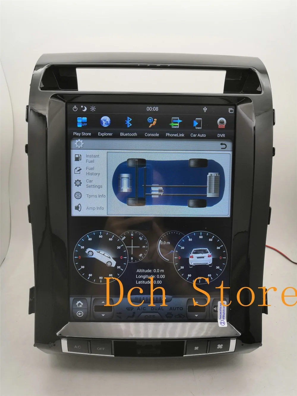 12," Тесла стиль Android 8,1 автомобильный DVD для Toyota LandCruiser land cruiser LC200 2008 2009 2010 2011 2012 2013 PX6