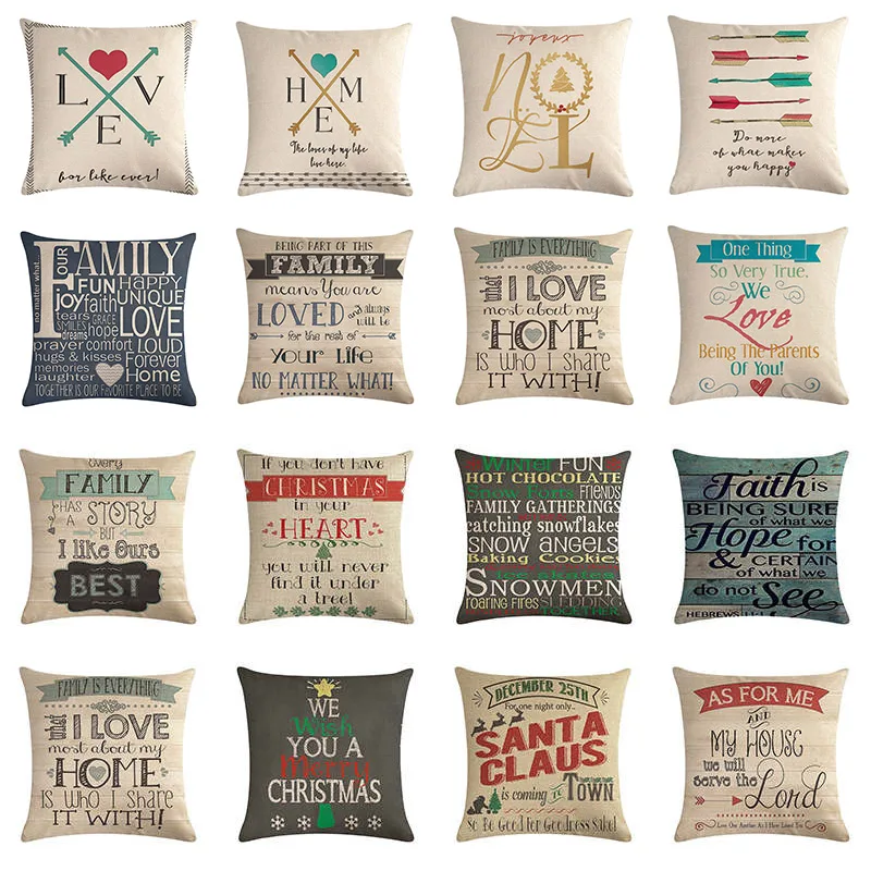 Чехол для дивана из хлопка и льна 45x45 см | Дом сад