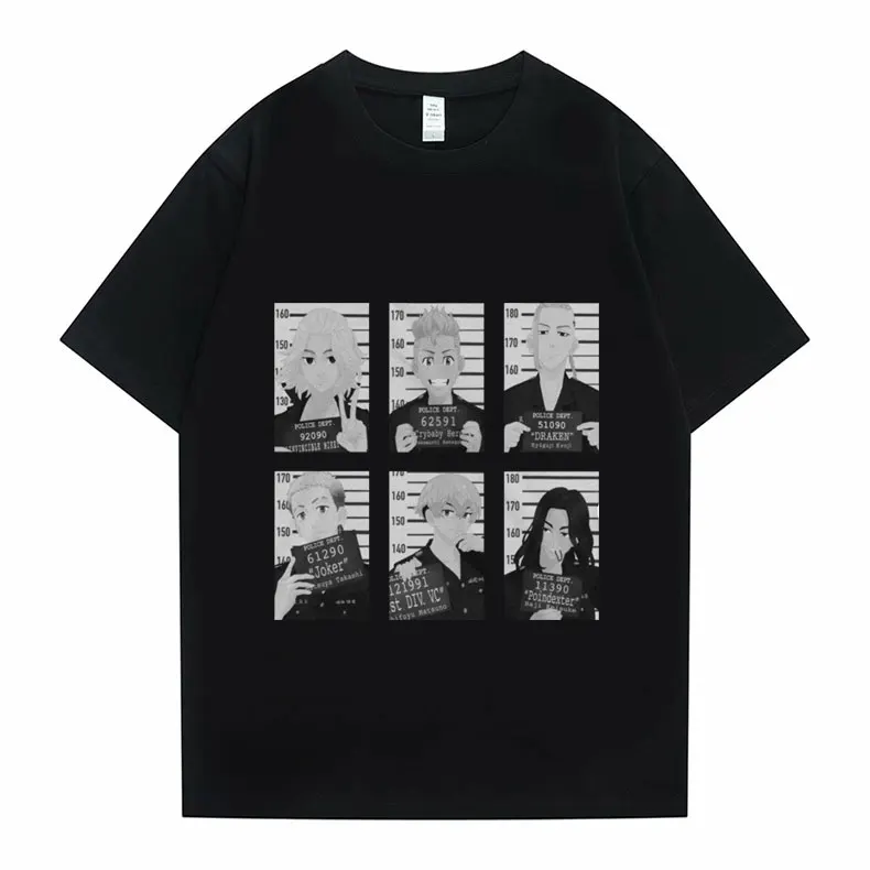 

Anime Tokyo Revengers Mikey Draken Print Tshirt Men Women Fashion Loose Tee Mens EU Size T Shirts New Man T-shirt Short Sleeve