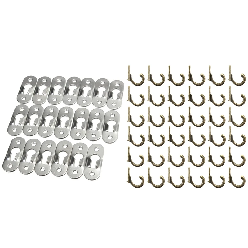 

20 шт. 44 мм металлический Замочная скважина вешалка крепеж фото картина крепежных деталей, а так же 30 шт. Винтаж бронза настенный одинарный кр...