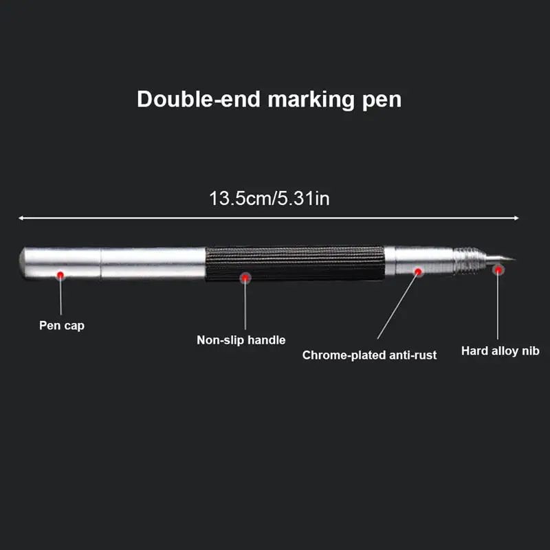 

Marking Pen Aluminum Alloy Glass Engraving Pen Portable Pocket Metal Wood Engraver Marker Construction Marking Tools