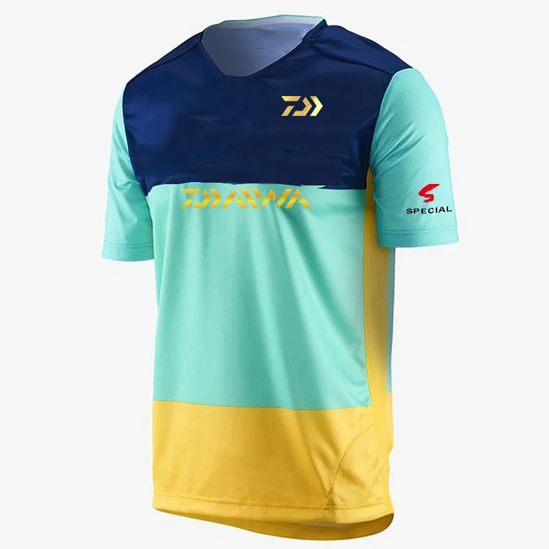 

2021 DAIWA Fishing Clothes Summer Fishing Clothing Quick Drying Breathable Anti UV Sun Protection Short Sleeve Fishing T-Shirt