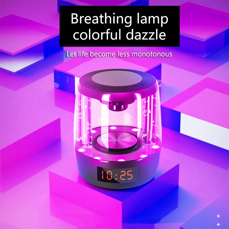 

Three-in-one Wireless Alarm Clock Speaker LED Speaker Bedside Bedroom Clock for Office Home Bedroom Women Men Kids