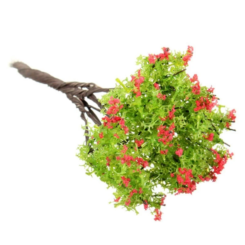 Миниатюрный Кукольный домик с листьями сафлора Искусственный мох бонсай мини