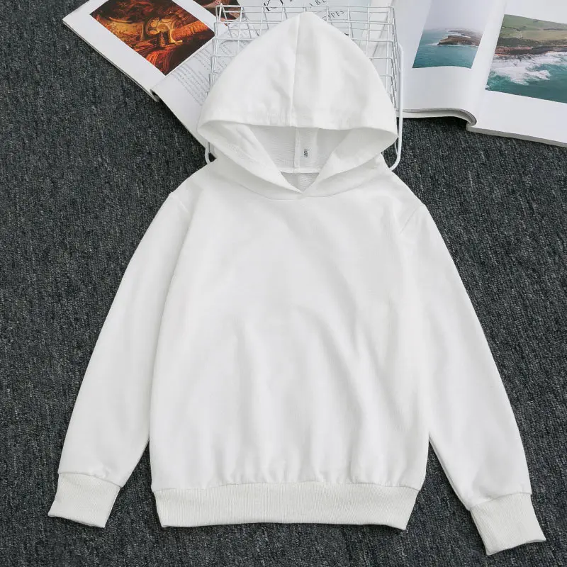 

Hoodie Sweatshirt Boy Girl Fashion Solid Color Red BlackGray Autumn And Winter Fleece Hip-Hop Hoodie Children's Brand Casual Top