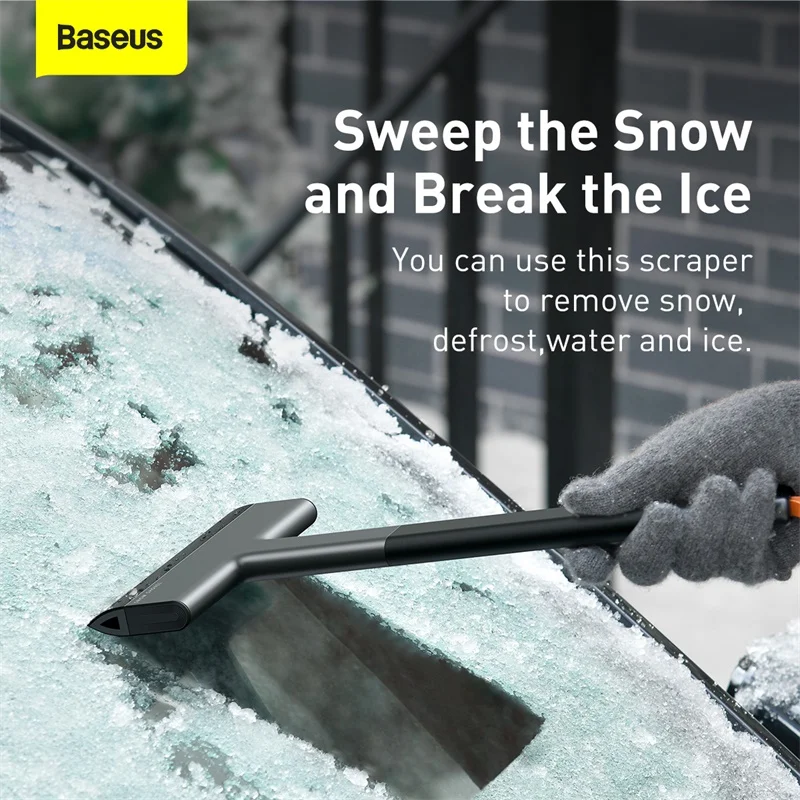 

Автомобильный скребок для льда Baseus, щетка для быстрой очистки лобового стекла и снега из ТПУ