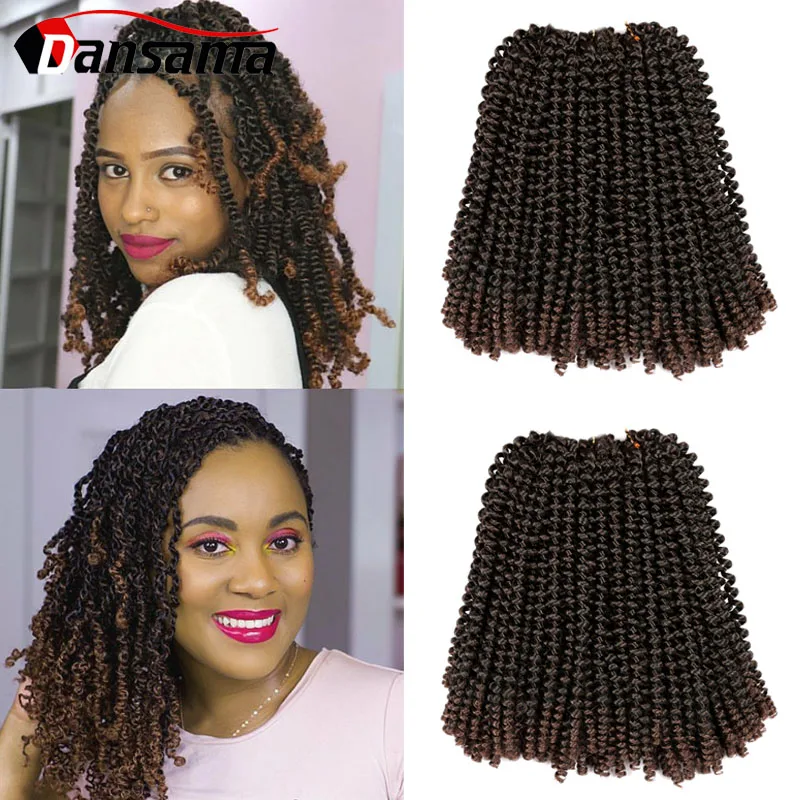 

Dansama вязаные крючком косички страсти Весна Твист Синтетические плетеные волосы Jamaica прыгающие пушистые твист наращивание волос 8 дюймов