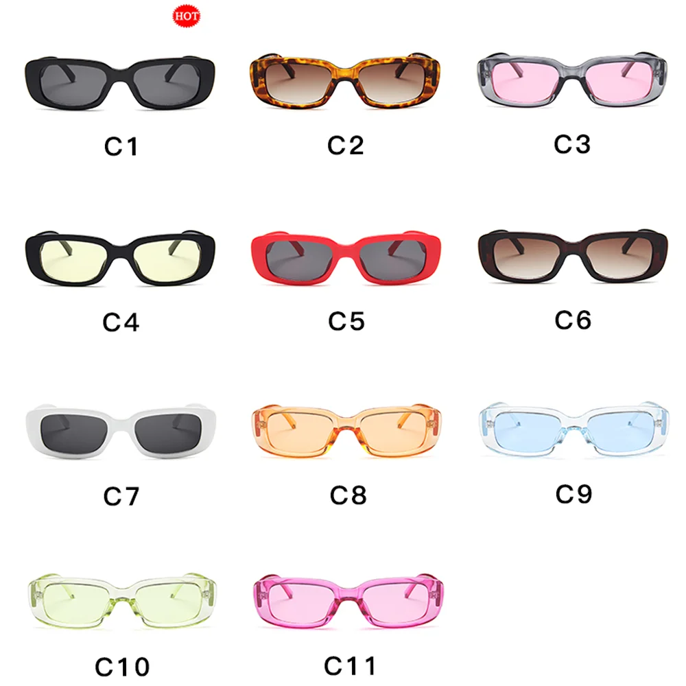 

2020 Rectangle Sunglasses Women Fashion Retro Super Cool Star Sun Glasses Female Eyewears UV400