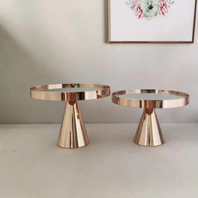 

Золотая подставка для торта, круглая декоративная металлическая подставка для торта, витрина для кексов, десертные тарелки для свадебного ...