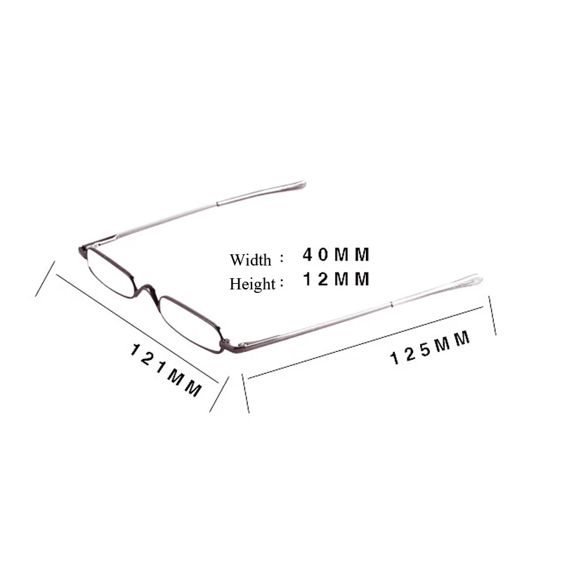 Очки для чтения Seemfly с мини ручкой мужчин и женщин портативные металлические