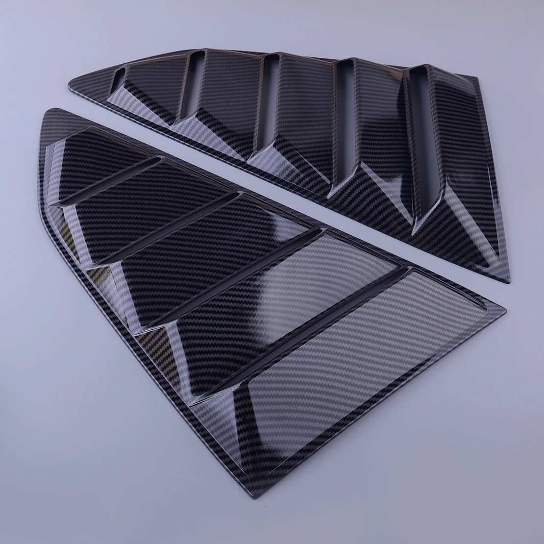 

Car Rear Side Window 1/4 Quarter Louver Side Vent Cover Trim ABS Carbon Fiber Texture Black fit for Chevy Camaro 2016 2017 2018