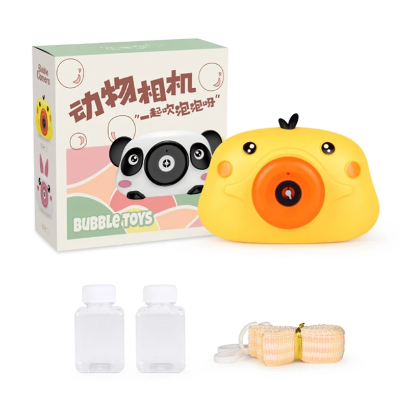 

Automatic Bubble Camera Children Soap Bubbles Blower Frog/Panda/Rabbit/Duck Type Camera Bubble Machine for Kids