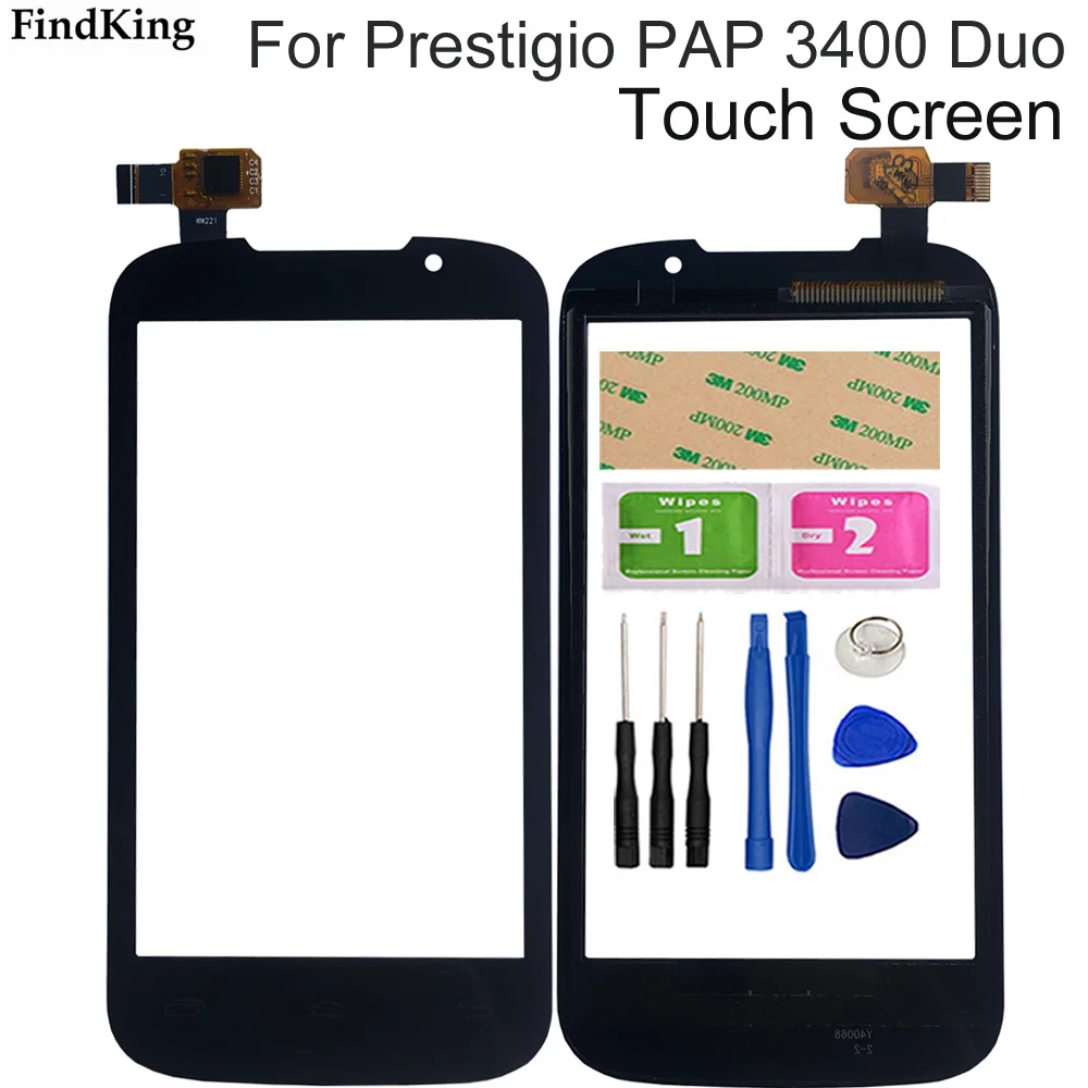 

Touch Screen For Prestigio MultiPhone PAP 3400 Duo PAP3400 Smartphone Front Touch Glass Screen Digitizer Panel Sensor Tools