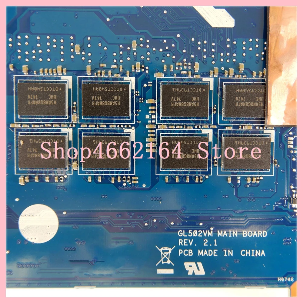 Материнская плата ROG GL502VMK MB._ 8G/I7-7700HQ CPU GTX1060 для ASUS GL502VM GL502V материнская ноутбука