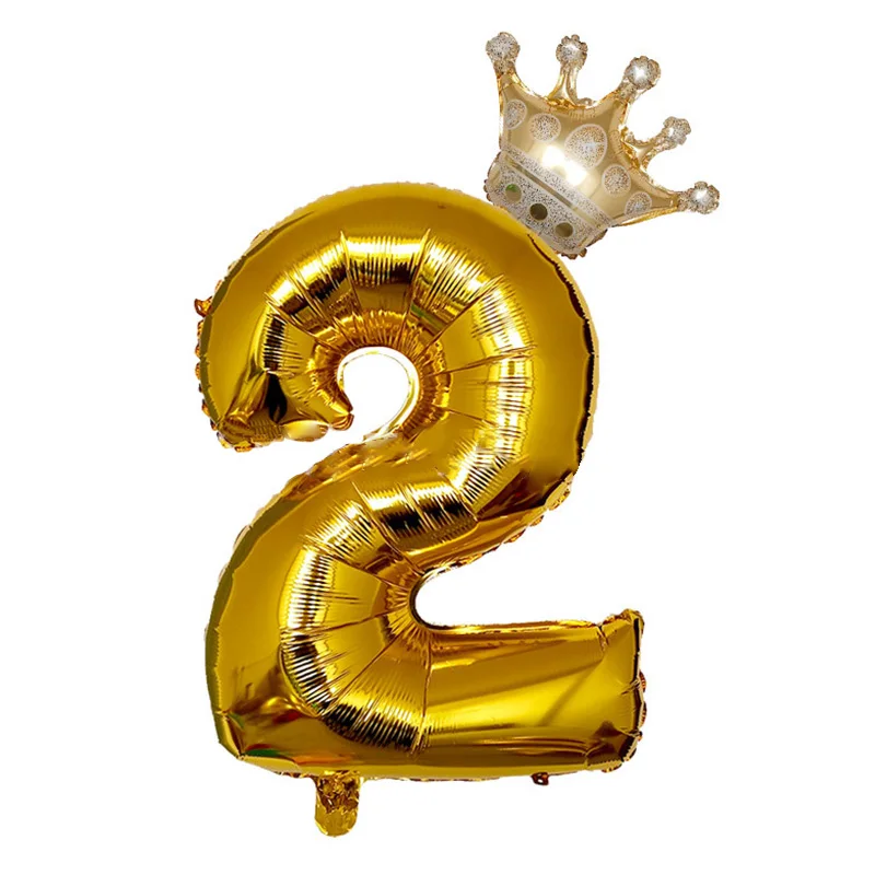 2 шт./лот 32 дюймов номер воздушный шарик из фольги в форме цифры воздушные шары на