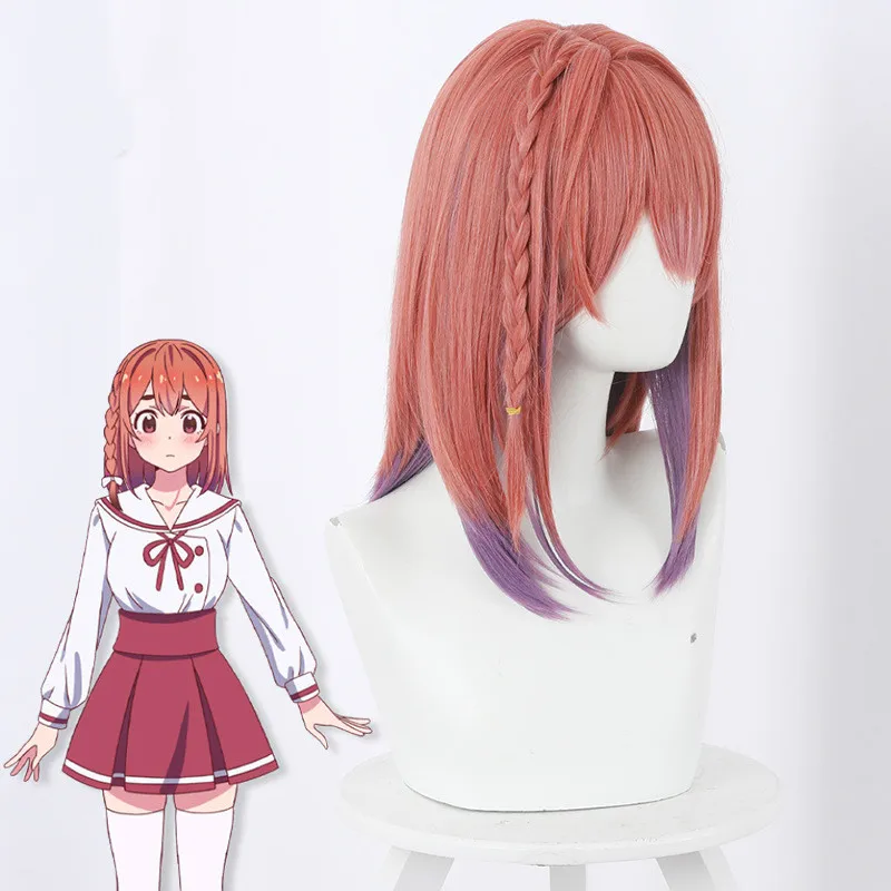 Термостойкий синтетический розовый парик для косплея девушки сакурасава Суми из