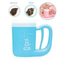 pet foot washer cup paw clean brush dog paw cleaner cup soft silicone combs quickly wash dirty cat foot cleaning bucket 2020 new