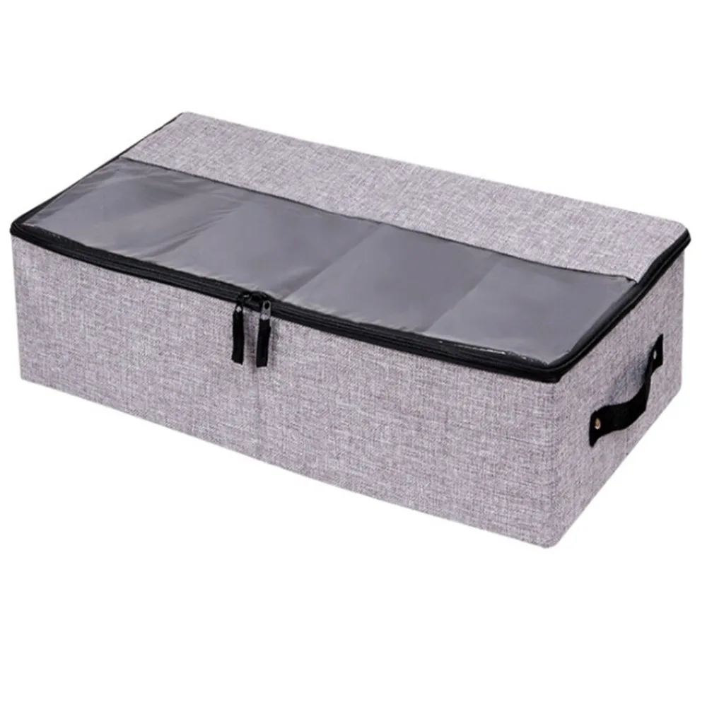 

New Style Foldable Storage Box For Shoes Wardrobe Closet Organizer Sock Bra Underwear Cotton Storage Bag Under Bed Storage Box
