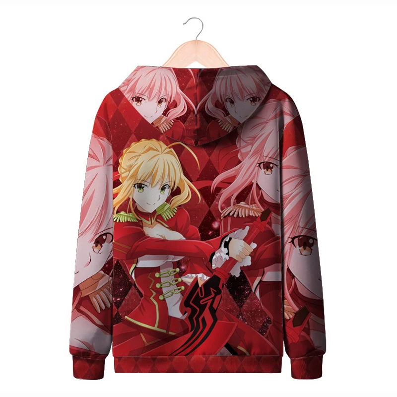 Fate/Stay Night Saber Altria Pendragon Jeanne d'Arc куртка для косплейный костюм с капюшоном для мужчин и женщин свитшот на молнии с капюшоном уличная