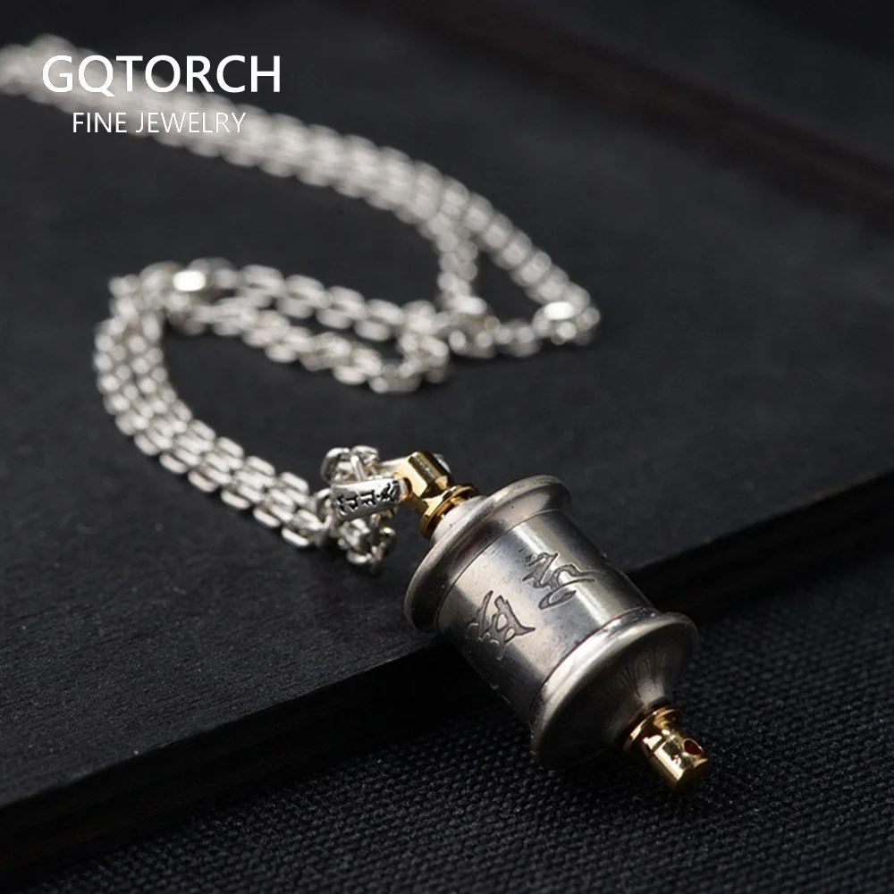 Подлинное Серебро 925 религиозный Будда кулон для мужчин и женщин