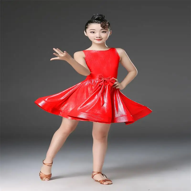 

2020 New Latin Dance Dress for Girls Latin Salsa Dress Girl Kids Spandex Rumba Samba Children Skirt Salsa Tango Dancing Ballroom