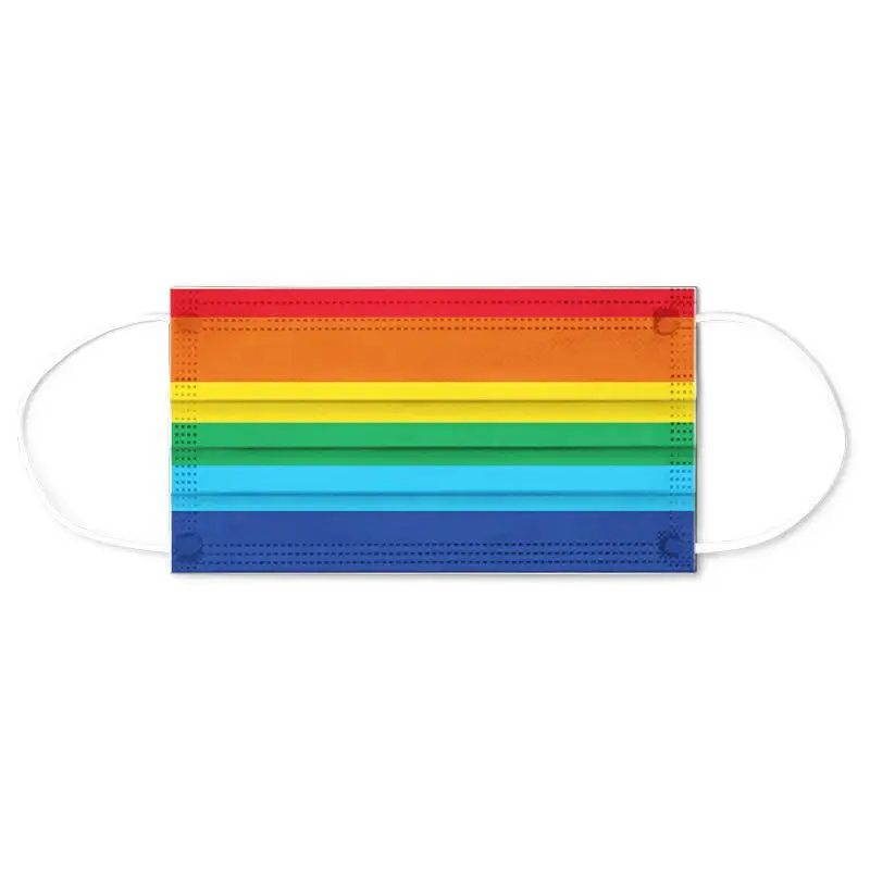 Маска одноразовая Нетканая 3-слойная с фильтром для лица дышащие Желтые красные