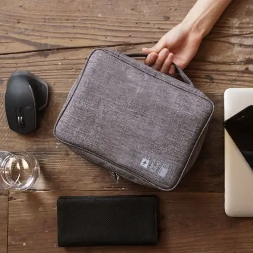 

Waterproof Travel Storage Bag Electronics USB Charger Case Pouch Storage Travel Bag Portable Sorting Zipper Pouch