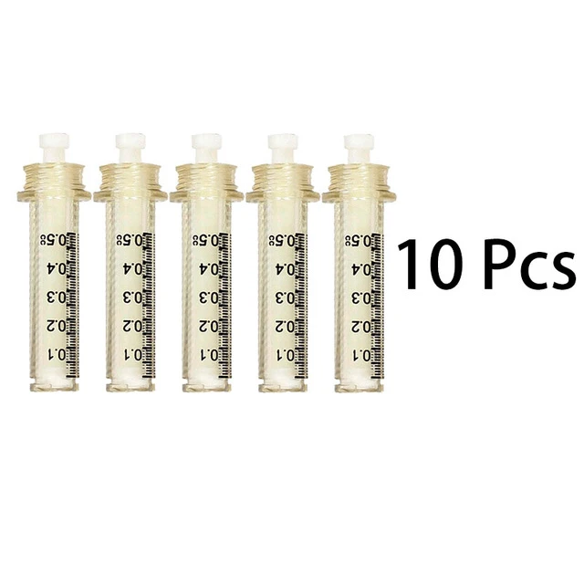 10pcs 0.5ml syringe 0,5 мл распылитель Стерильная гиалуроновая ручка неинвазивное удаление морщин шприц-ручка инструмент для красоты шприц для головы ампула - Цвет: 10pcs 0.5ml syringe