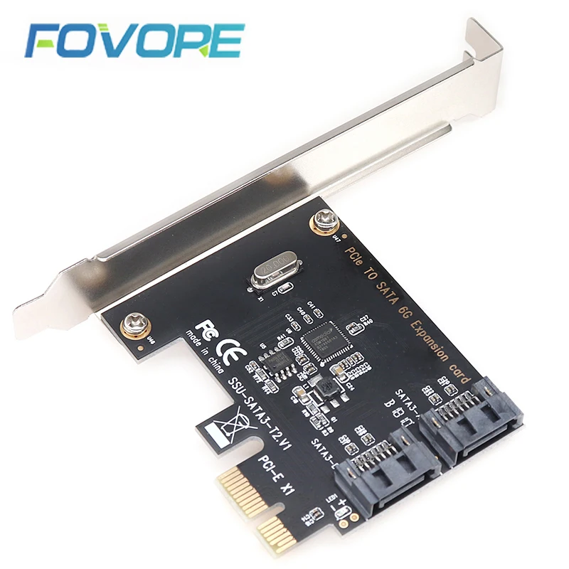 pci e к 2 портам sata 3 iii 30 6 гбитс адаптер ssd pc