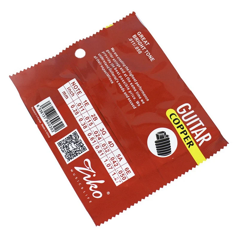ZIKO 12 Strings/Set Dag Acoustic Guitar Strings Musical Instruments String Parts 6 011 with | Спорт и развлечения