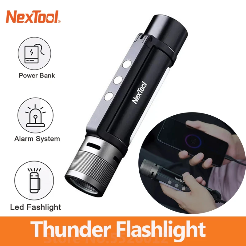 Внешняя вспышка NexTool Thunder 6 в 1 водонепроницаесветильник IPX4 звуковая сигнализация