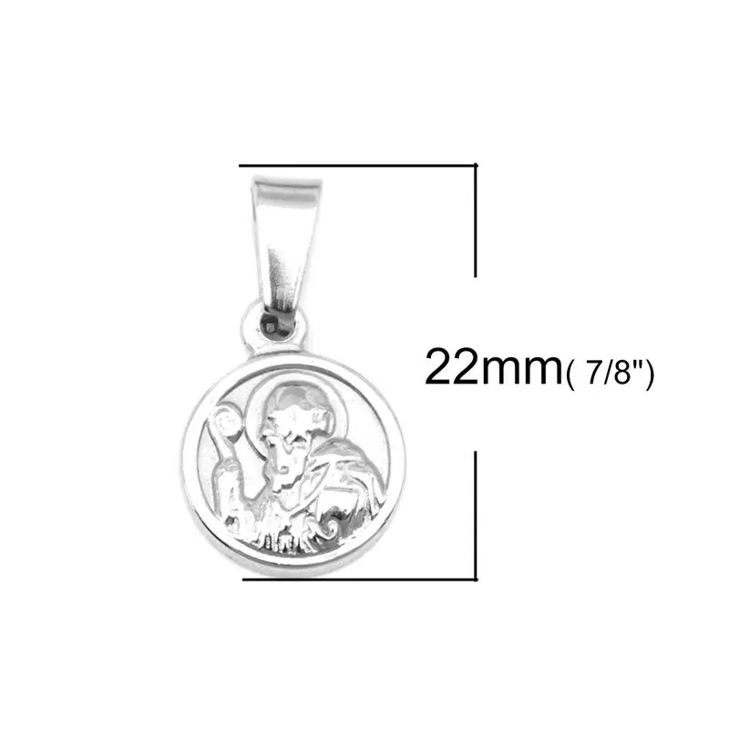 Подвески из нержавеющей стали круглые и золотые подвески с изображением Иисуса