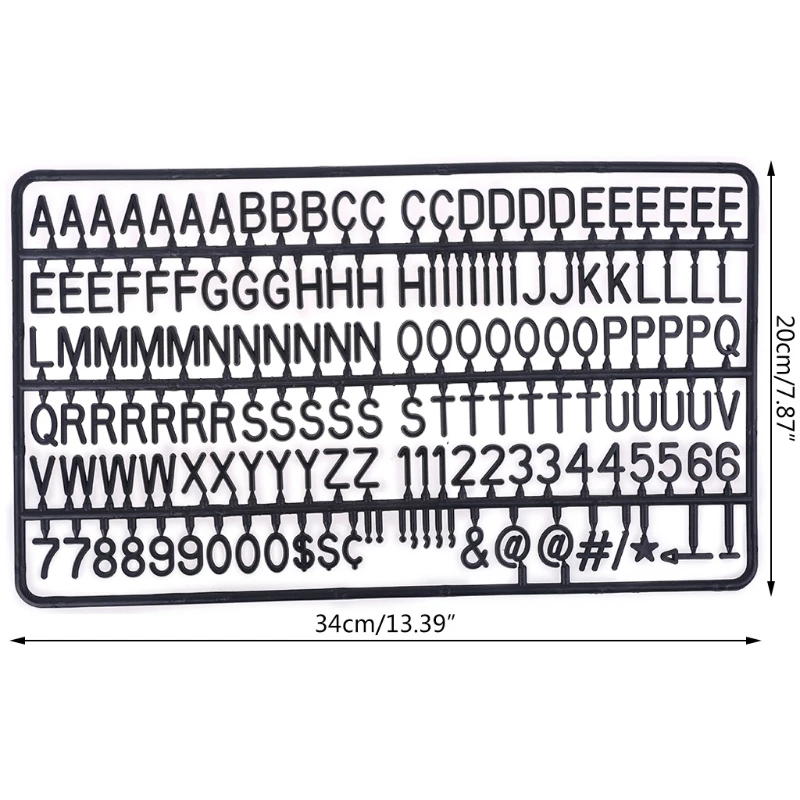 

3/4 Inch Letters for Flet Letter Boards 300 Pieces Including Letters Numbers & Symbols for Changeable Plastic Message