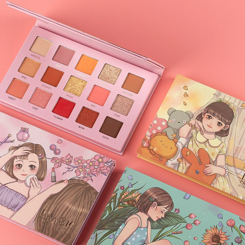 IMAGIC-палитра теней для век 15 матовых оттенков блестящие тени Elsa макияж обнаженных