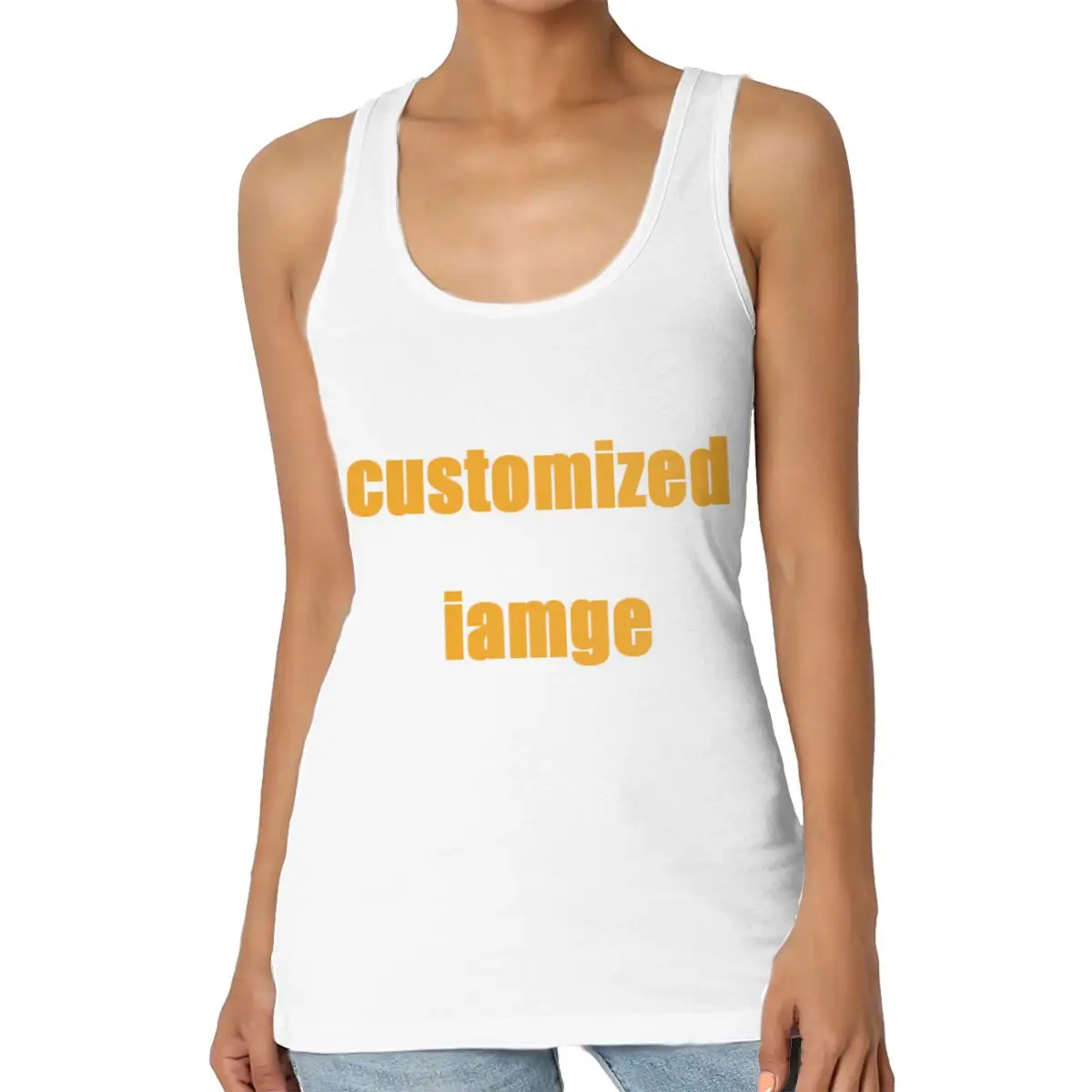 Женская модная рубашка с принтом на заказ круглым вырезом|Майки| |