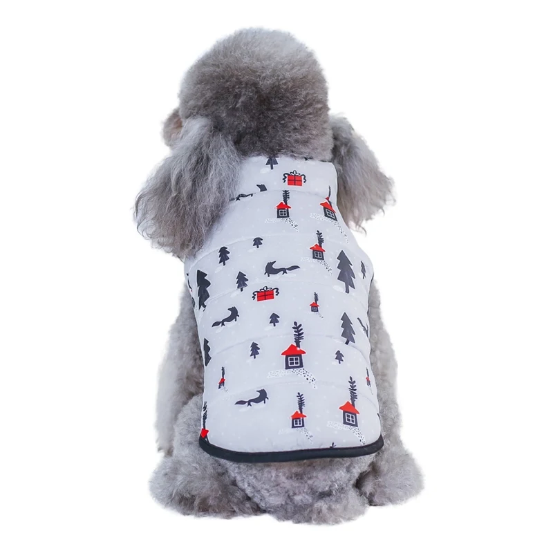 Осенняя и зимняя одежда для домашних животных пальто снега хлопковый жилет в