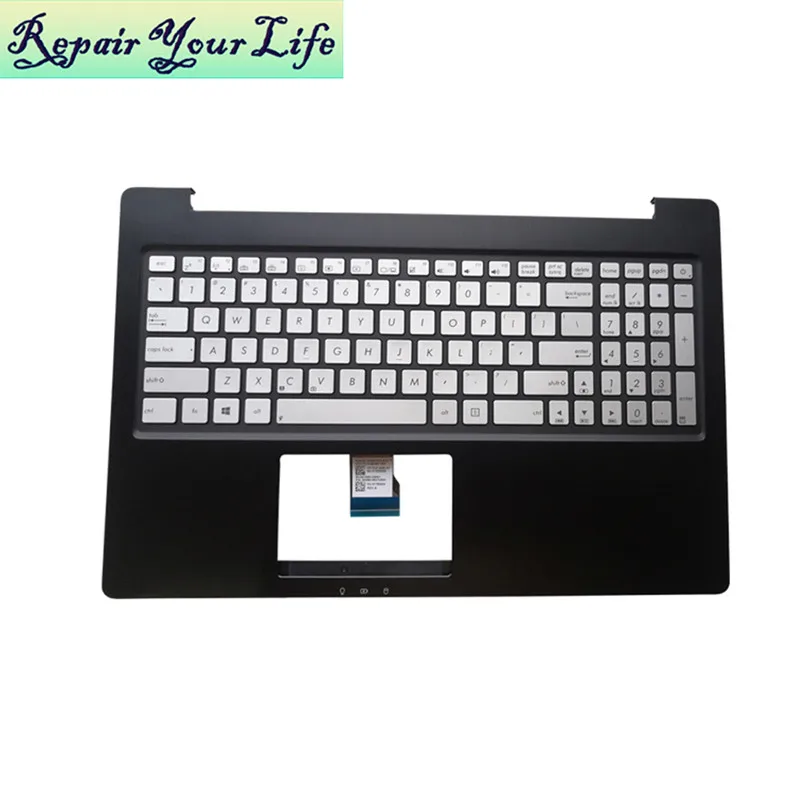 

laptop keyboard US English for ASUS N541LA N541 13NB01F1AM0221 NSK-USH01 0K200-00100000 9Z.N8SLU.H01 backlit white black C shell