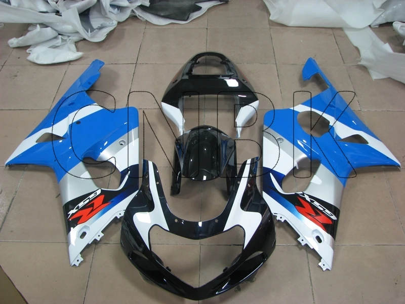 GSXR 600 750 1000 2002 кузов 2001 сине белые черный 2000 2003 K1 2 Abs обтекатель|Полные комплекты